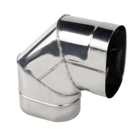 Колено овал. сечения (Отвод) 90 из нерж. ст. 304-0,8 мм, вертикаль. купить в Гомеле