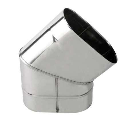 Колено овал. сечения (Отвод) 45 из нерж. ст. 304-0,8 мм, вертикаль. купить в Гомеле