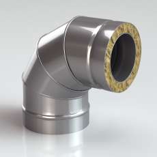 Сэндвич-Колено (Отвод) 90 из нерж. ст. 304-430-0,5-0,5 мм, утепл. 30 мм купить в Гомеле