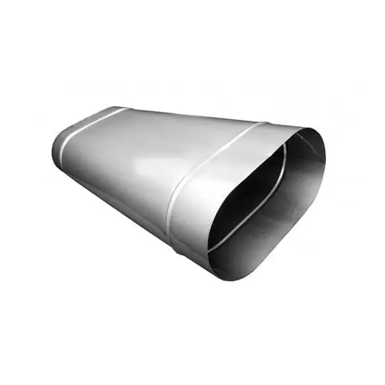 Труба овал. сечения (вставка) L-250 мм из нерж. ст. 430-0,8 мм купить в Гомеле