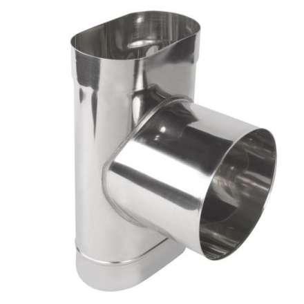 Тройник овальный 90 из нерж. ст. 430-1,0 мм купить в Гомеле