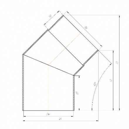 Отвод 45° КПД ЧЕРНЫЙ в Гомеле