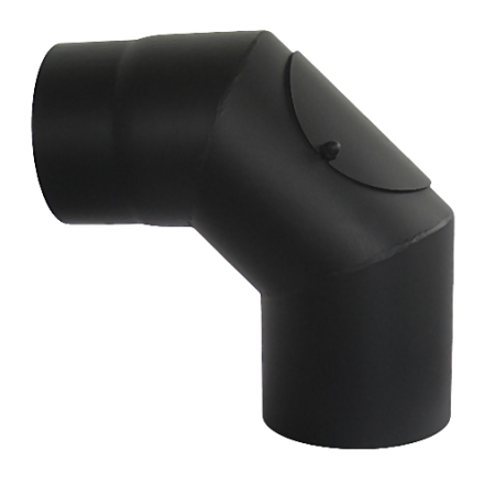 Отвод 90° с ревизией КПД ЧЕРНЫЙ купить в Гомеле