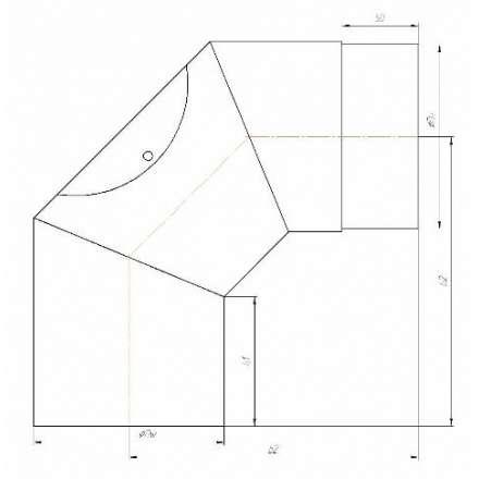 Отвод 90° с ревизией КПД ЧЕРНЫЙ в Гомеле