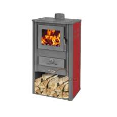 Печь-камин Blist Oganj LM стальная дверца красная фото в Гомеле