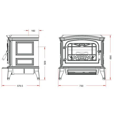 Купить Печь-камин Invicta Bradford белая эмаль в интерьере чугунная в Гомеле в Гомеле