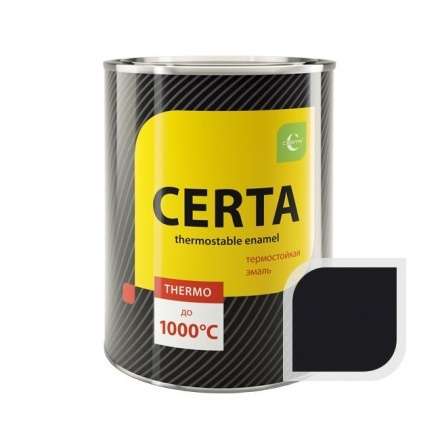 Термостойкая краска CERTA чёрная 0,8 кг купить в Гомеле