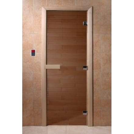 Дверь для бани Doorwood Теплый день 1700x700 (стекло 8 мм, 3 петли) купить в Гомеле