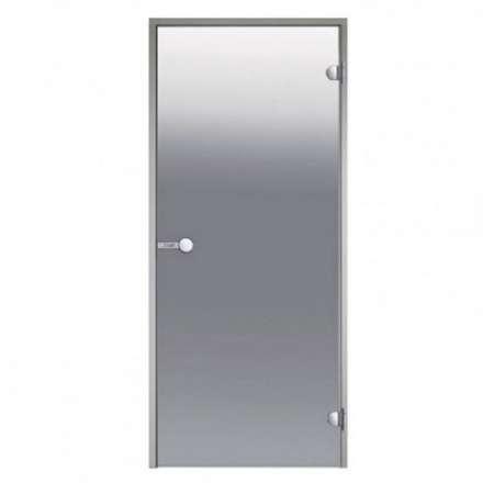Дверь для бани стеклянная Harvia 8/19 коробка алюминий, стекло сатин в Гомеле