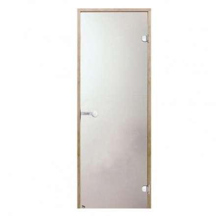 Дверь для бани стеклянная Harvia 7/19 коробка ольха, сатин в Гомеле