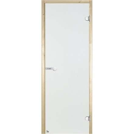 Дверь для бани стеклянная Harvia 7/19 коробка ольха, прозрачная в Гомеле