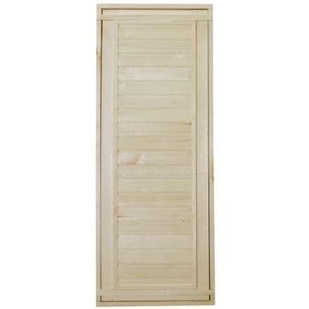 Дверь для бани ComfortProm 700x1800 осина деревянная глухая с фольгой в Гомеле