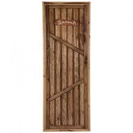 Дверь для бани глухая искусственно состарена 1900х700мм в Гомеле