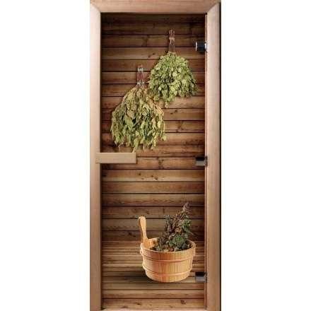 Дверь для сауны Doorwood с фотопечатью A004 1900x700 в Гомеле