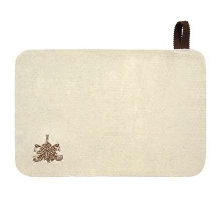Коврик белый с вышитым логотипом, войлок 100%, 41416 купить в Гомеле