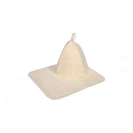 Набор из двух предметов (Шапка, коврик) белый 41217 в Гомеле