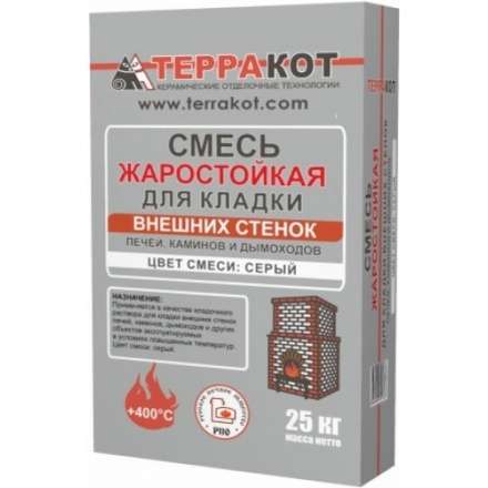Смесь жаростойкая для кладки внешних стенок печей 25кг в Гомеле
