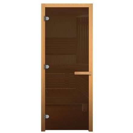 Дверь для бани ВЕЗУВИЙ стекло Бронза 1900x800 мм ОСИНА купить в Гомеле