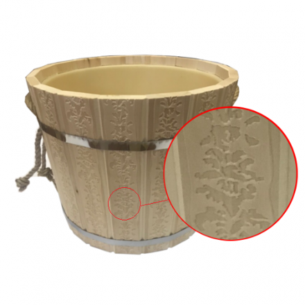 Запарник для бани 16л с пластиковым вкладышем ПЛ-43 с тиснением Цветы купить в Гомеле