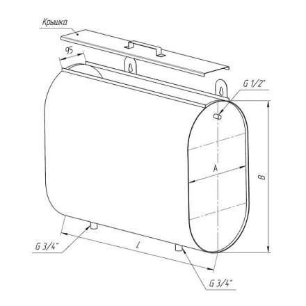 Бак Ferrum Комфорт для теплообменника горизонт. эллипс 95 л в Гомеле