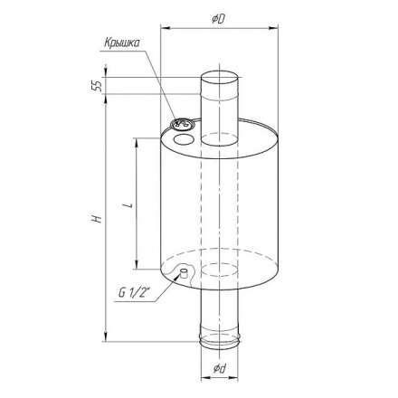 Бак Ferrum Комфорт круглый на трубе 45 л в Гомеле
