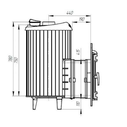 Печь банная ProMetall Атмосфера L в ламелях Окаменевшее дерево в Гомеле