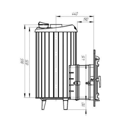 Печь банная ProMetall Атмосфера XL в ламелях Окаменевшее дерево в Гомеле