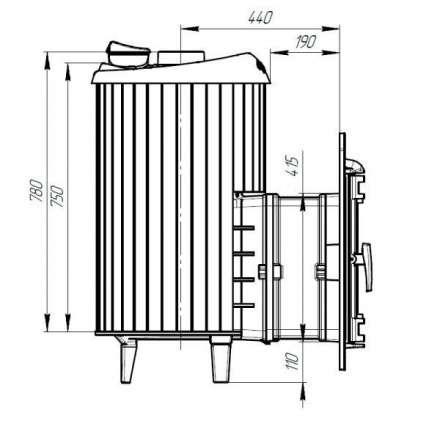 Печь банная ProMetall Атмосфера L+ в ламелях Россо Леванто наборный рисунок в Гомеле