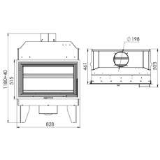 Топка каминная Мета-Бел ТКТ 10.0-05 (в модификации Аврора С) в Гомеле