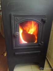 Недорогая печь-камин со стеклом ЭТНА (ДТ-4С) ? 115 мм для дома и дачи Амазонка бай фото в Гомеле