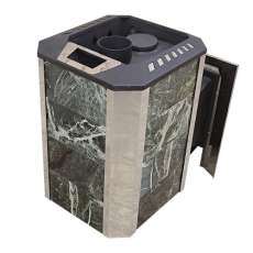 Печь Пегас 16 панорама в камне змеевик в Гомеле