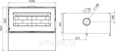 Печь-камин Мета-Бел АОТ 10.0-05 Монблан в Гомеле