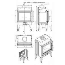 Топка каминная ТКТ 10.0-02 (в модификации FENIX 1) в Гомеле