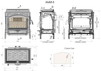 Печь-камин FireWay Jazz II на дровах в Гомеле
