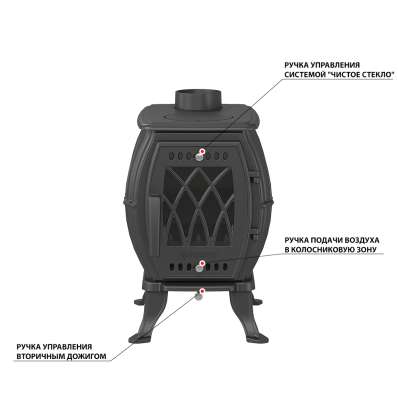 Печь-камин Везувий ВХ-05 Антрацит в Гомеле