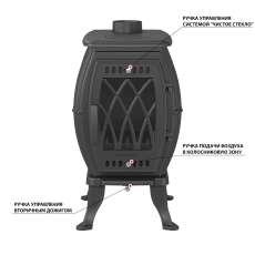 Печь-камин Везувий ВХ-09 Антрацит в Гомеле