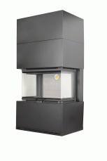 Камин Родос 800 ЧЕРНЫЙ шамот белый в Гомеле