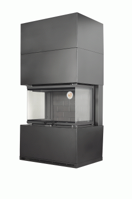 Камин Родос 800 ЧЕРНЫЙ шамот черный в Гомеле