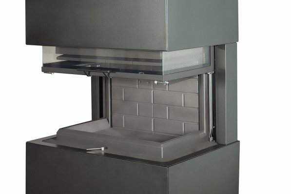 Камин Родос 800 ЧЕРНЫЙ шамот черный в Гомеле