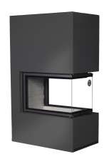 Камин Родос 900 ЧЕРНЫЙ, шамот белый в Гомеле