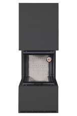 Камин Родос 900 ЧЕРНЫЙ, шамот белый в Гомеле