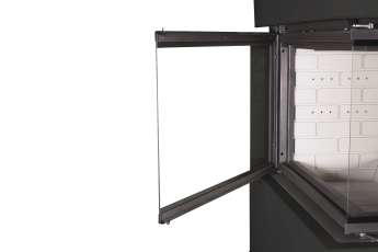 Камин Родос 900 ЧЕРНЫЙ, шамот белый в Гомеле