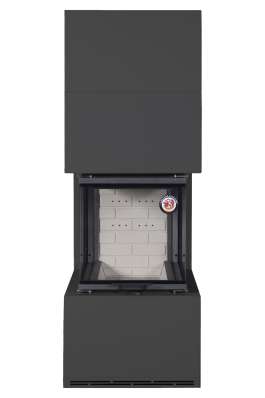 Камин Родос 900 ЧЕРНЫЙ, шамот белый в Гомеле