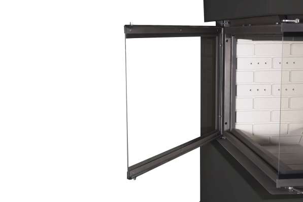 Камин Родос 900 ЧЕРНЫЙ, шамот белый в Гомеле