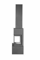 Камин МАДРИД на дровнике Гигант справа черный\белый шамот в Гомеле