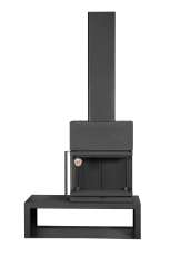 Камин МАДРИД на дровнике Гигант справа черный\белый шамот в Гомеле