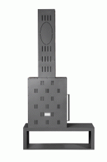 Камин МАДРИД на дровнике Гигант справа черный\белый шамот в Гомеле