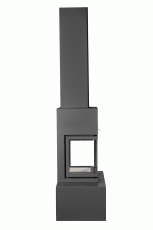 Камин МАДРИД на дровнике Гигант центральный черный\белый шамот в Гомеле