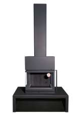 Камин МАДРИД на дровнике Гигант центральный черный\белый шамот в Гомеле