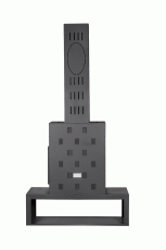 Камин МАДРИД на дровнике Гигант центральный черный\белый шамот в Гомеле